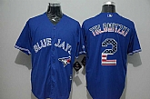 Toronto Blue Jays #2 Troy Tulowitzki Blue USA Flag Fashion Stitched MLB Jersey,baseball caps,new era cap wholesale,wholesale hats